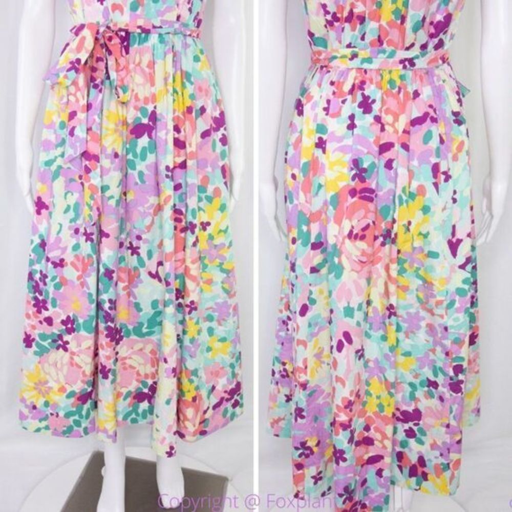 NWT kate spade Painted Petals Floral Cotton Shirtdress, Pastel - Picture 10 of 15